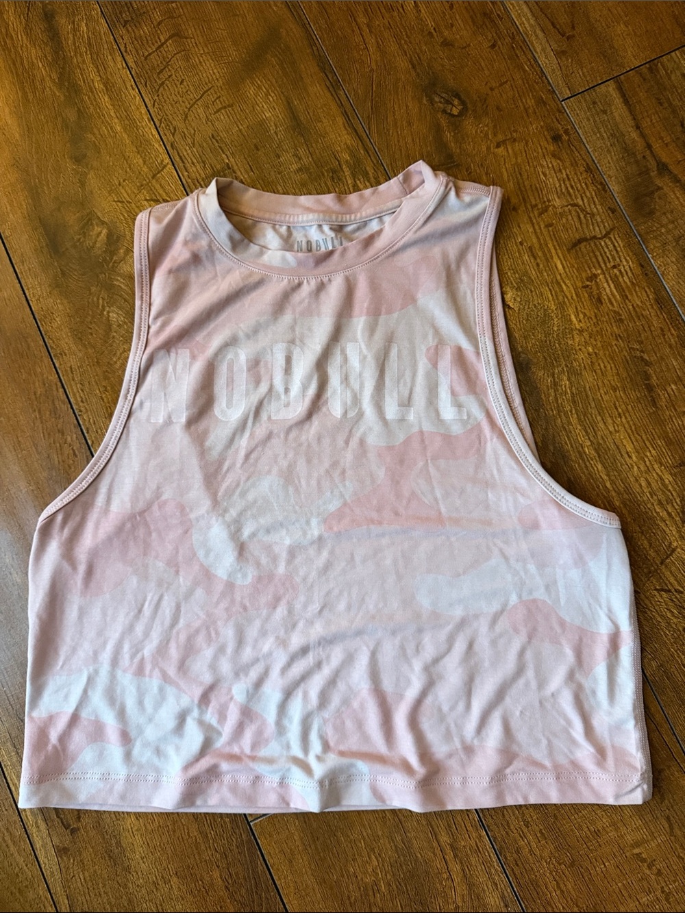 NOBULL Light Pink Camo Cropped Tank